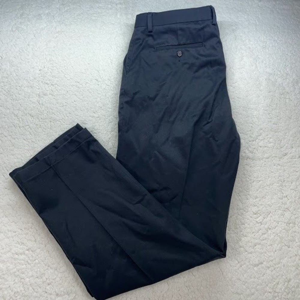 Ralph Lauren Dress Pants Mens 38x34 Black 100% Cotton Career Work